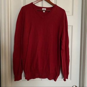 Old Navy Mens Red V-Neck Sweater, Size XL